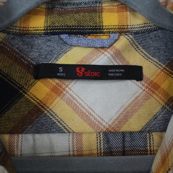 NEW STOIC Flannel Plaid Long Sleeve Shirt Size S - Picture 8 of 10